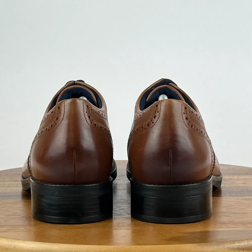 New Mens Cole Haan Grand Plus Brown Leather Wingtip Oxford Dress Shoes Size 11 W